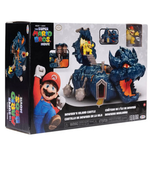 The Super Mario Bowser Island Castle Playset with 2.5 Bowser Action Figure & Interactive Pieces