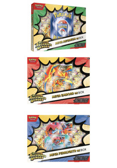 Pokemon pack 3 bundles Mega Meganium ex Mega Emboar ex Mega Feraligatr ex 