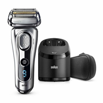 Braun Series 9 9290cc Men's Electric Foil Shaver, Wet and Dry with Clean and Renew Charge Station, Pop Up Trimmer, Rechargeable and Cordless Razor and Travel Case Silver