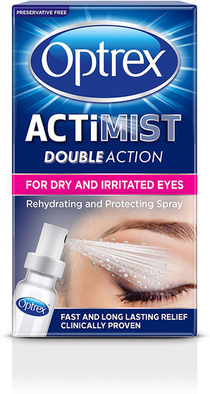 Optrex ActiMist 2-in-1 Dry Plus Irritated Eye Spray, 10 ml