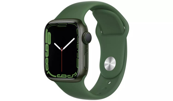 Apple Watch Series 7 GPS 41mm Green Aluminium Case with Clover Sports Band