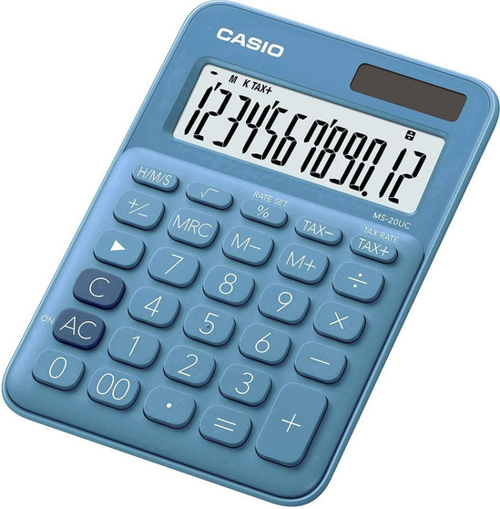 Casio MS-20UC-BU Desk Calculator - Blue