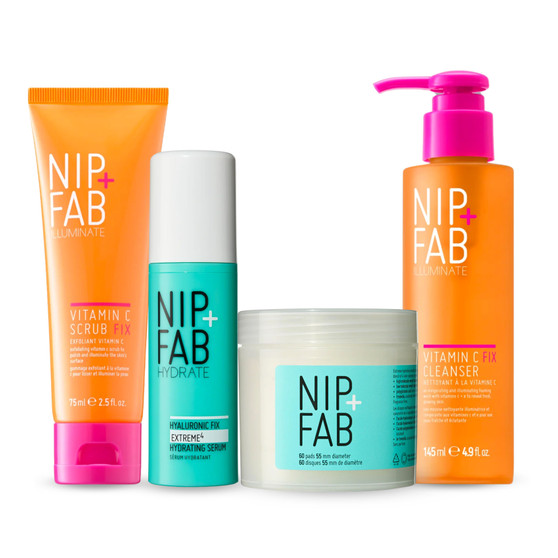Nip+Fab Brightening Hydration Skincare Set - Dry Sensitive Skin (Worth £70)