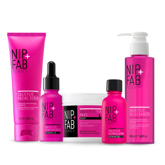 Nip+Fab Salicylic Fix Skincare Set - Oily & Acne-prone Skin (Worth £80)