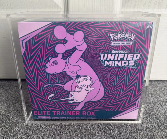 Pokemon TCG Unified Minds Elite Trainer Box (ETB)  - Acrylic Case Included
