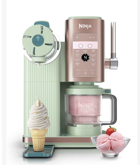 Ninja® CREAMi® Scoop & Swirl 13-in-1 Ice Cream and Soft Serve Maker, Frosted Strawberry Matcha