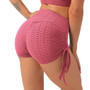FRESNK High Waisted Booty Shorts - Dark Pink