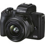 Canon EOS M50 Mark II 24.1MP Mirrorless Digital Camera - Black + Lens Canon EF-M 15-45mm f3.5-6.3 IS STM