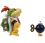 Super Mario Bowser Jr 4" Collectible Toy Action Figure with Bob-Omb Accessory