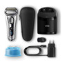 Braun Series 9 9290cc Men's Electric Foil Shaver, Wet and Dry with Clean and Renew Charge Station, Pop Up Trimmer, Rechargeable and Cordless Razor and Travel Case Silver