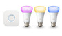 Philips Hue White and Colour Ambiance Wireless Lighting B22 Bayonet Cap Starter Kit, 3 x Philips Hue 9 W B22 Richer Colour Bulbs, 1 x Hue Bridge 2.0, Apple Home Kit Enabled, Works with Alexa [Energy Class A+]