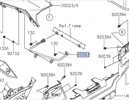 KRX REAR STAY FENDER SUPPORT