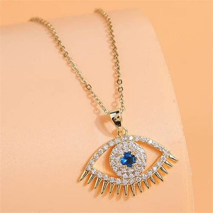 Korean Fashion Minimalist Style Evil Eye Pendant Copper Wholesale Necklace A392-fane7668 Korean Fashion Minimalist Style Evil Eye Pendant Copper Wholesale Necklace A392-fane7668