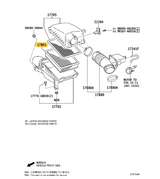 Toyota Genuine Air Filter for Sequoia - Part Number: 17801-0S010