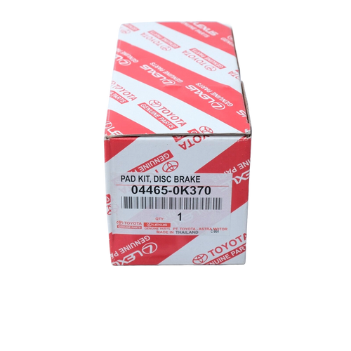 Toyota Genuine Brake Pad Kit (Front) for Fortuner and more - Part Number: 04465-0K370