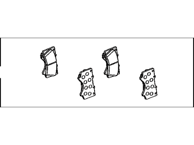 Toyota Genuine Brake Pad Kit (Front) for Land Cruiser J200, Lexus Lx450D/460/570 and more - Part Number: 04465-60280