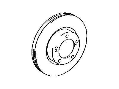 Toyota Genuine Brake Disc (Front) for Land Cruiser J200, Lexus Lx450D/460/570 and more - Part Number: 43512-60180