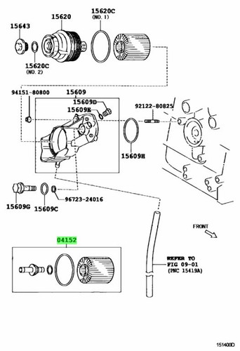 TOYOTA GENUINE PARTS PART NUMBER 04152-38010 SCHEMA DIAGRAM