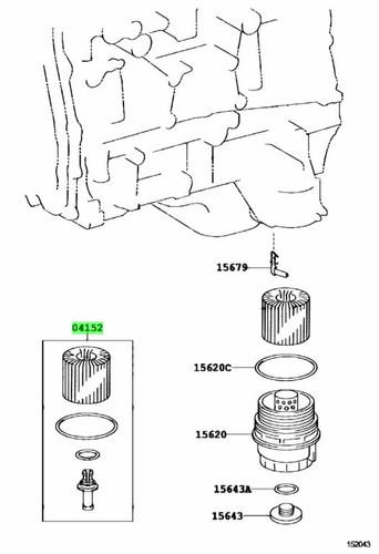 TOYOTA GENUINE PARTS PART NUMBER 04152-38010 SCHEMA DIAGRAM
