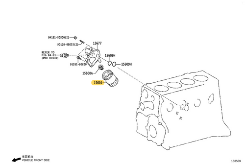 Toyota Genuine Oil Filter for Hiace, Hilux, Coaster and more - Part Number: 90915-20005