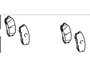 Toyota Genuine Brake Pad Kit (Rear) for Sequoia and more - Part Number: 04466-0C010