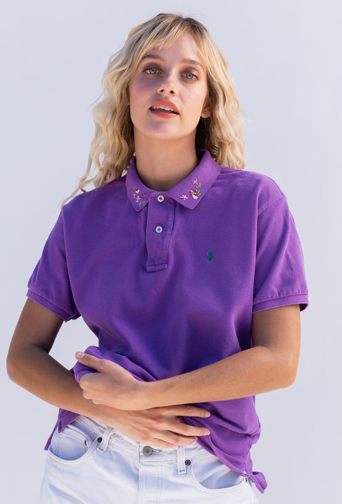 lacoste lavender polo