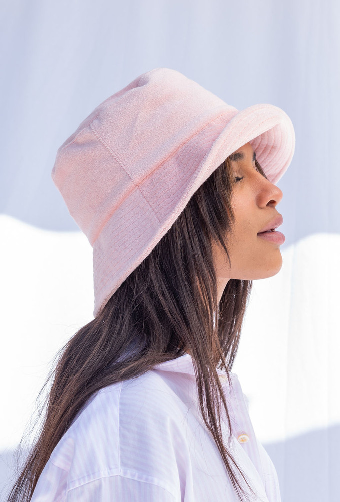 Lack of Color Wave Bucket Hat In Pink Terry