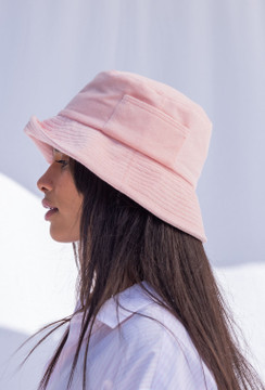 Lack of Color Wave Bucket Hat In Pink Terry