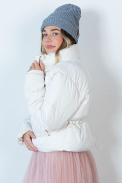 CALIstyle Wonderland Puffer Jacket In Winter White
