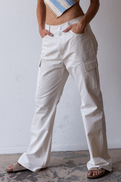 CALIstyle Never Take Them Off Cargo Pant In Ecru