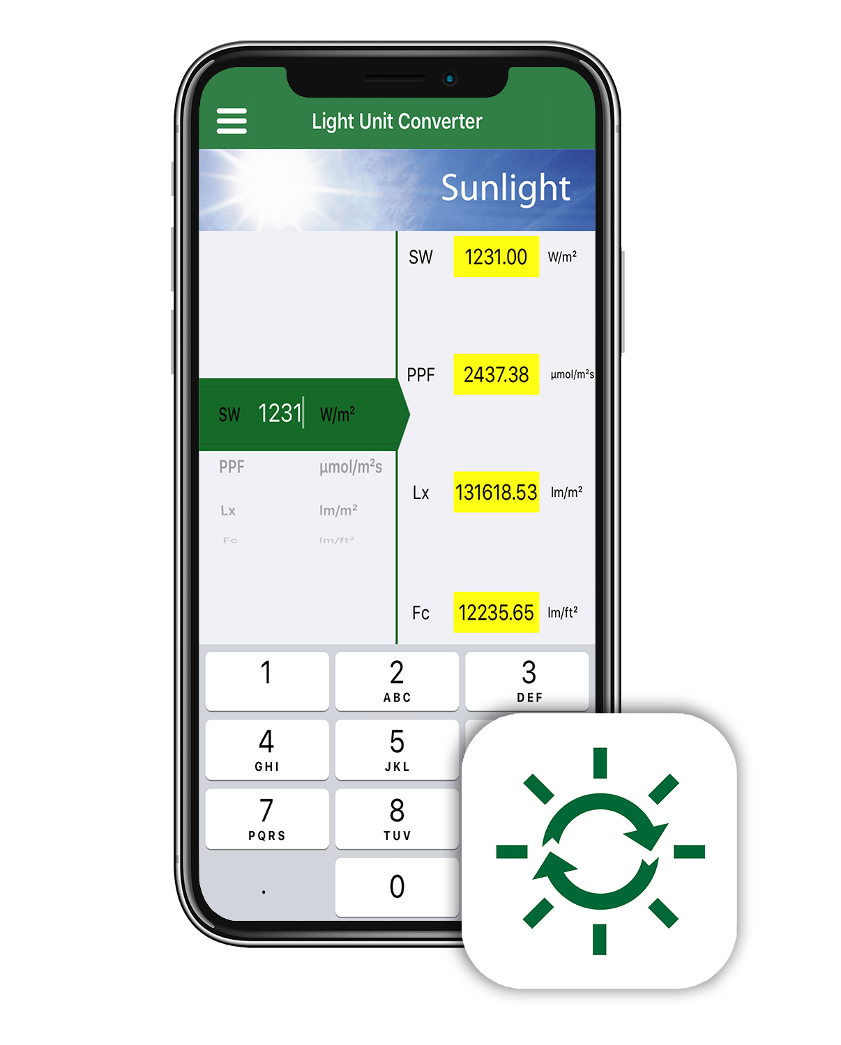 Light Unit Converter App