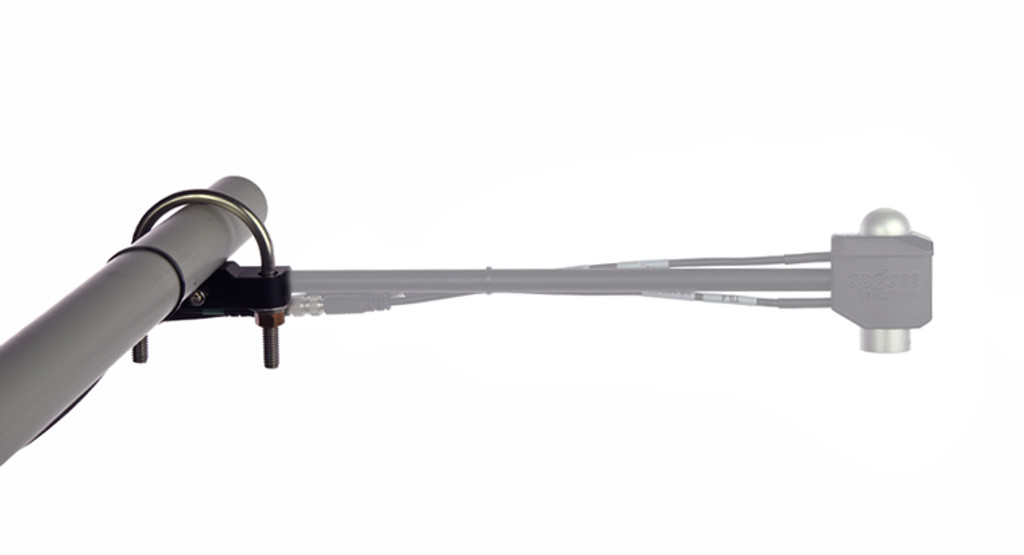 AM-240 Rod-based Mounting Fixture shown with SP-710-SS mounted using the AL-130 albedometer mounting bracket (SP-710-SS and AL-130 not included).