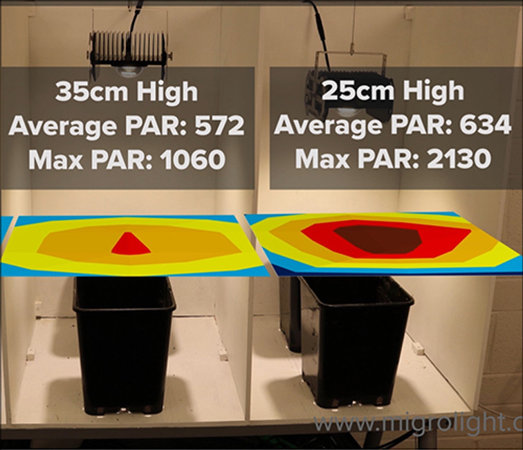 Determining Grow Light Position Using a PAR Meter