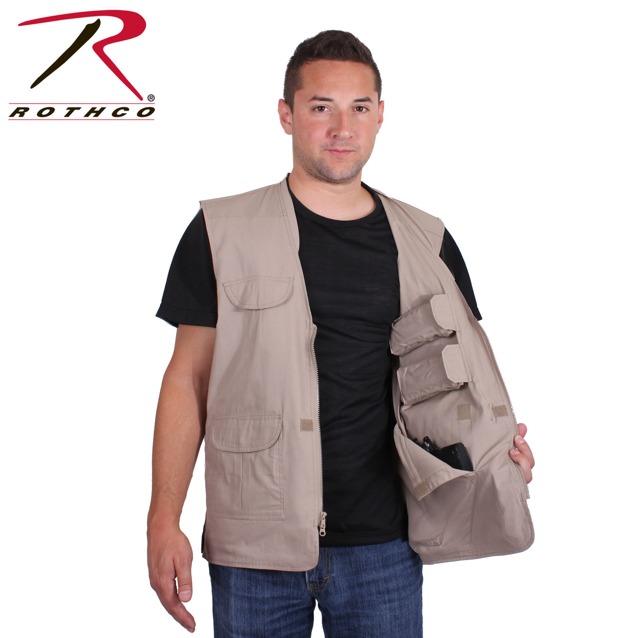 Lightweight Professional Khaki Concealed Carry Vest