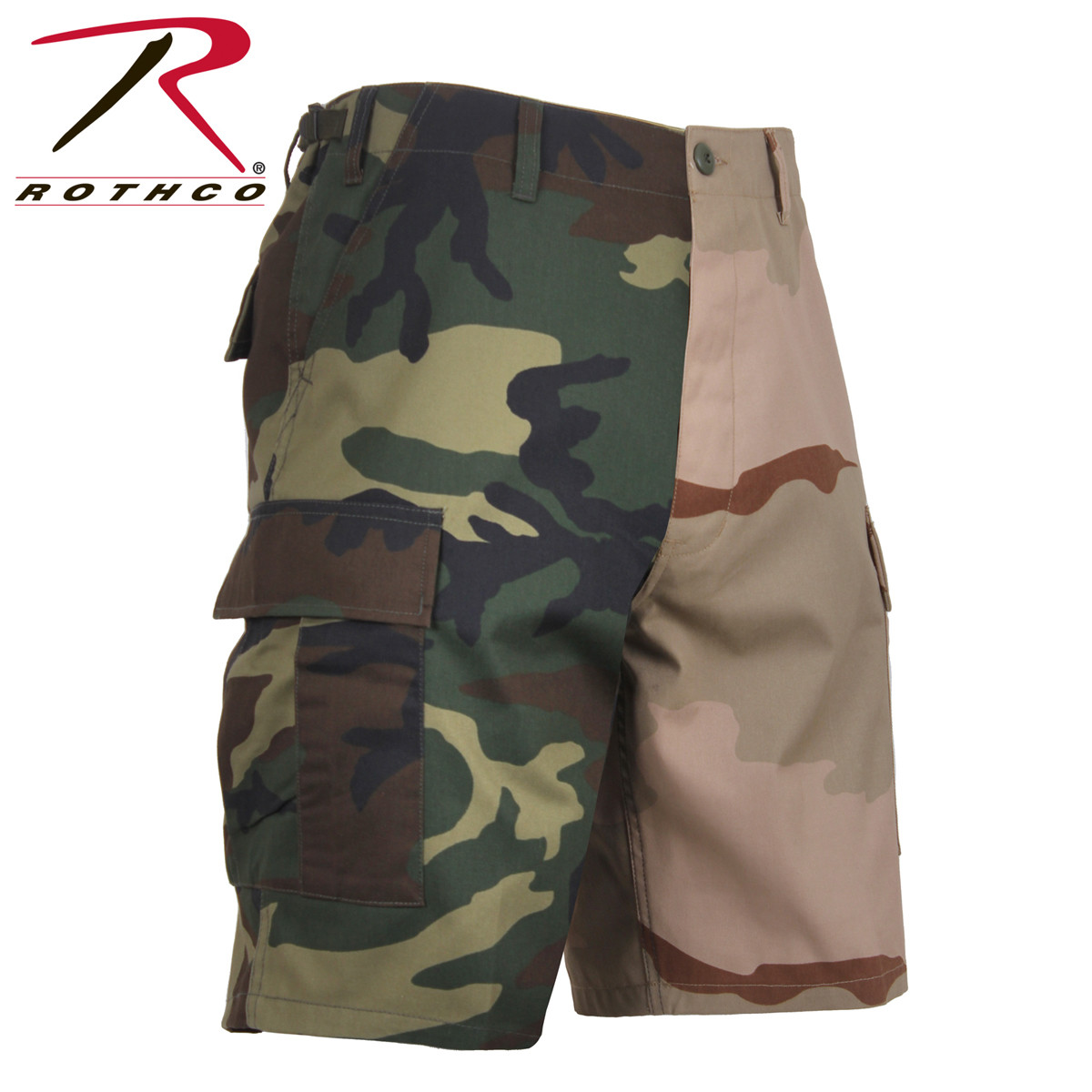 Shop Street Wear Two/Tone Camo Shorts - Fatigues Army Navy