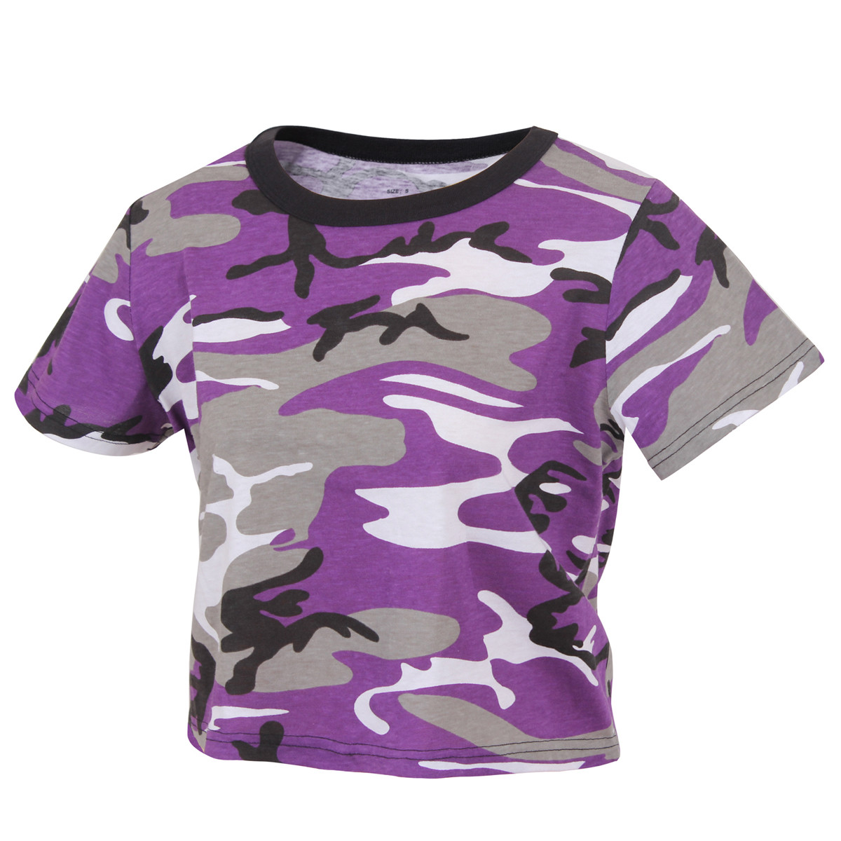 purple camo crop top