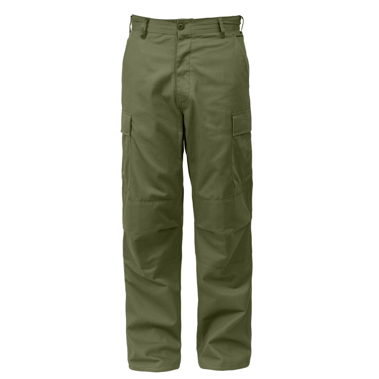 Shop Relaxed Fit Zipper Olive BDU Pants - Fatigues Army Navy