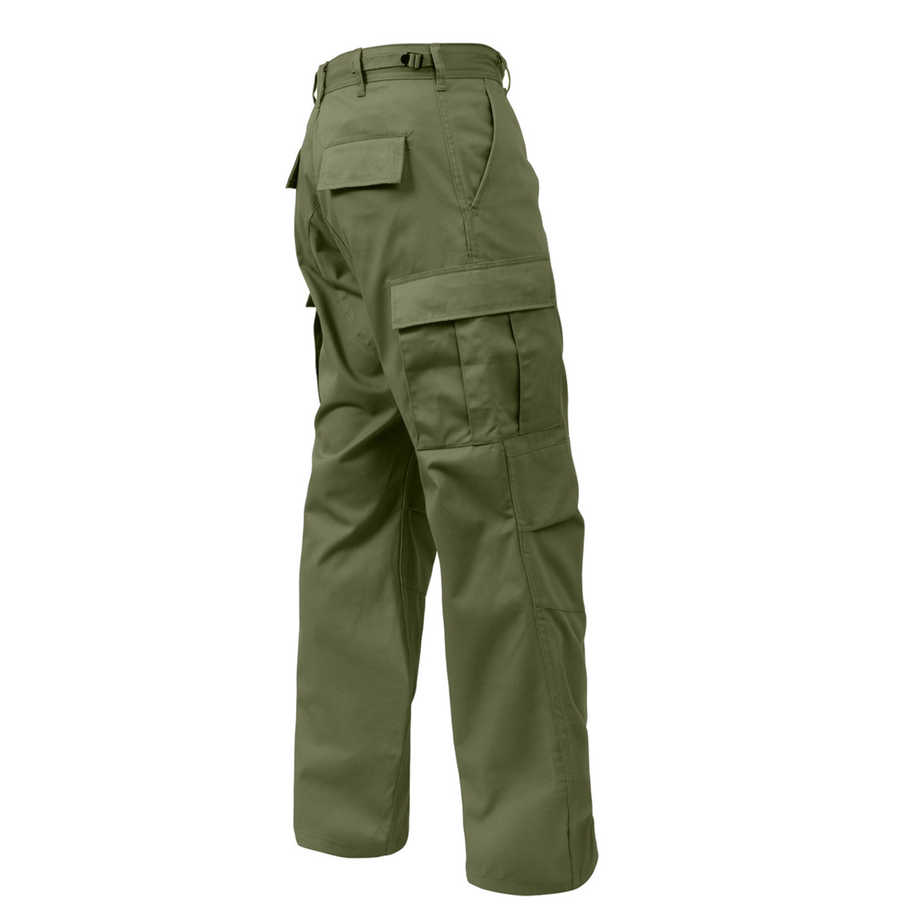 Relaxed Fit Zipper Olive Drab BDU Fatigue Pants