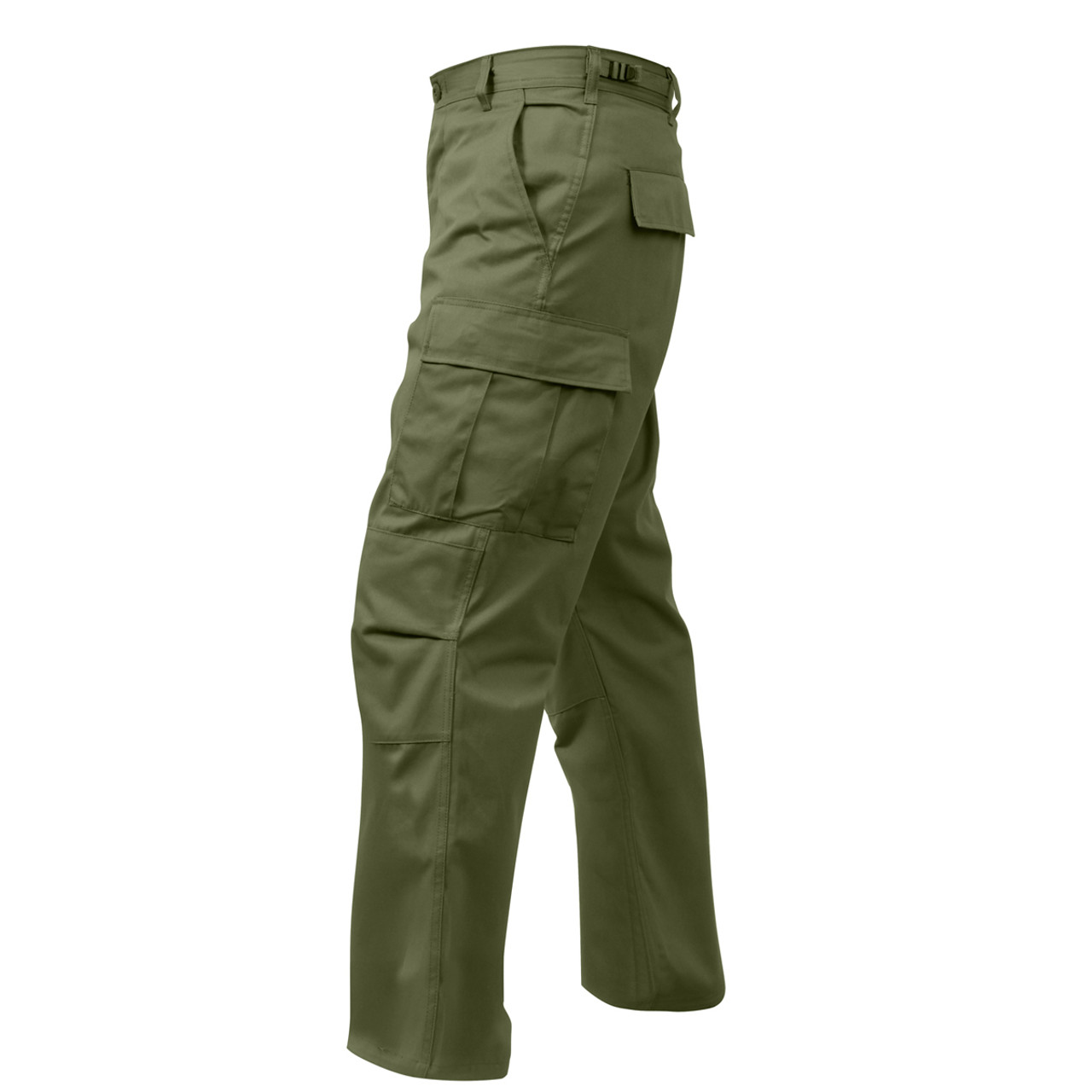 Shop Relaxed Fit Zipper Olive BDU Pants - Fatigues Army Navy