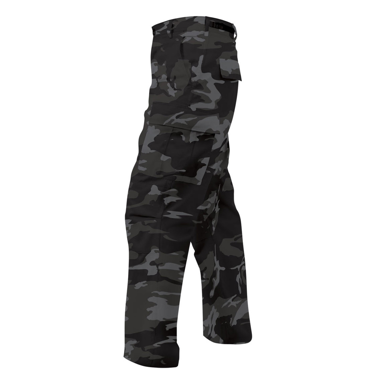 Black Camo BDU Fatigues Pants