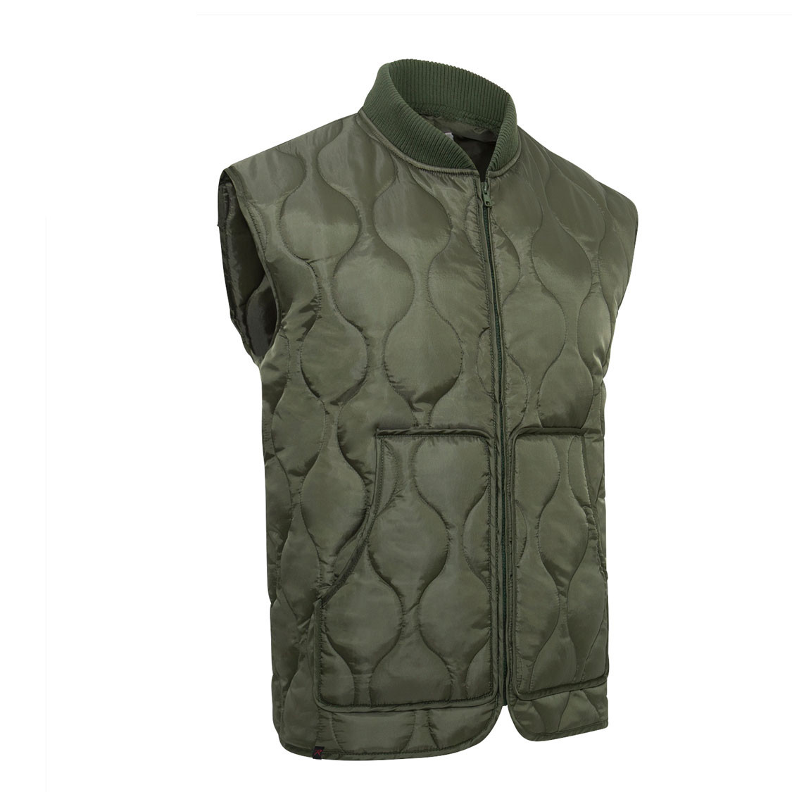 Shop Moss Green Quilted Woobie Vest - Fatigues Army Navy