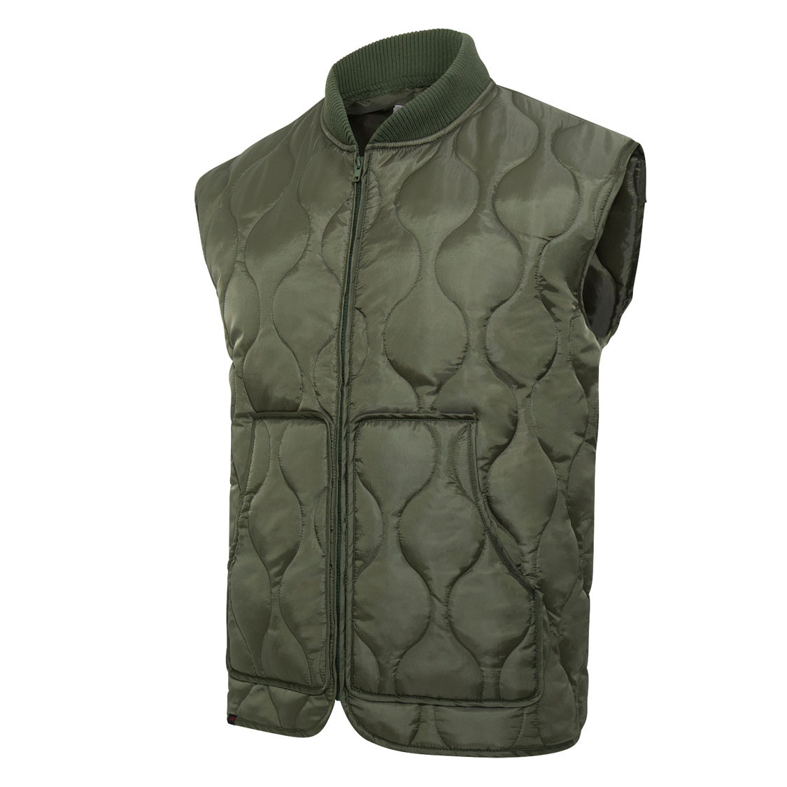 Shop Moss Green Quilted Woobie Vest - Fatigues Army Navy