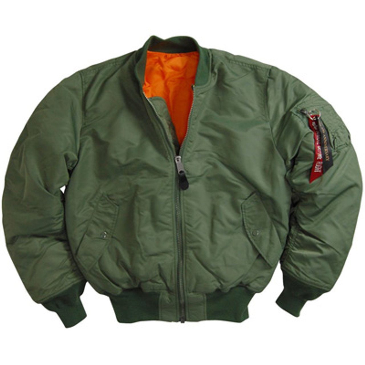 Shop Alpha Sage Green MA-1 - Army Flight Gear Fatigues Navy Jackets