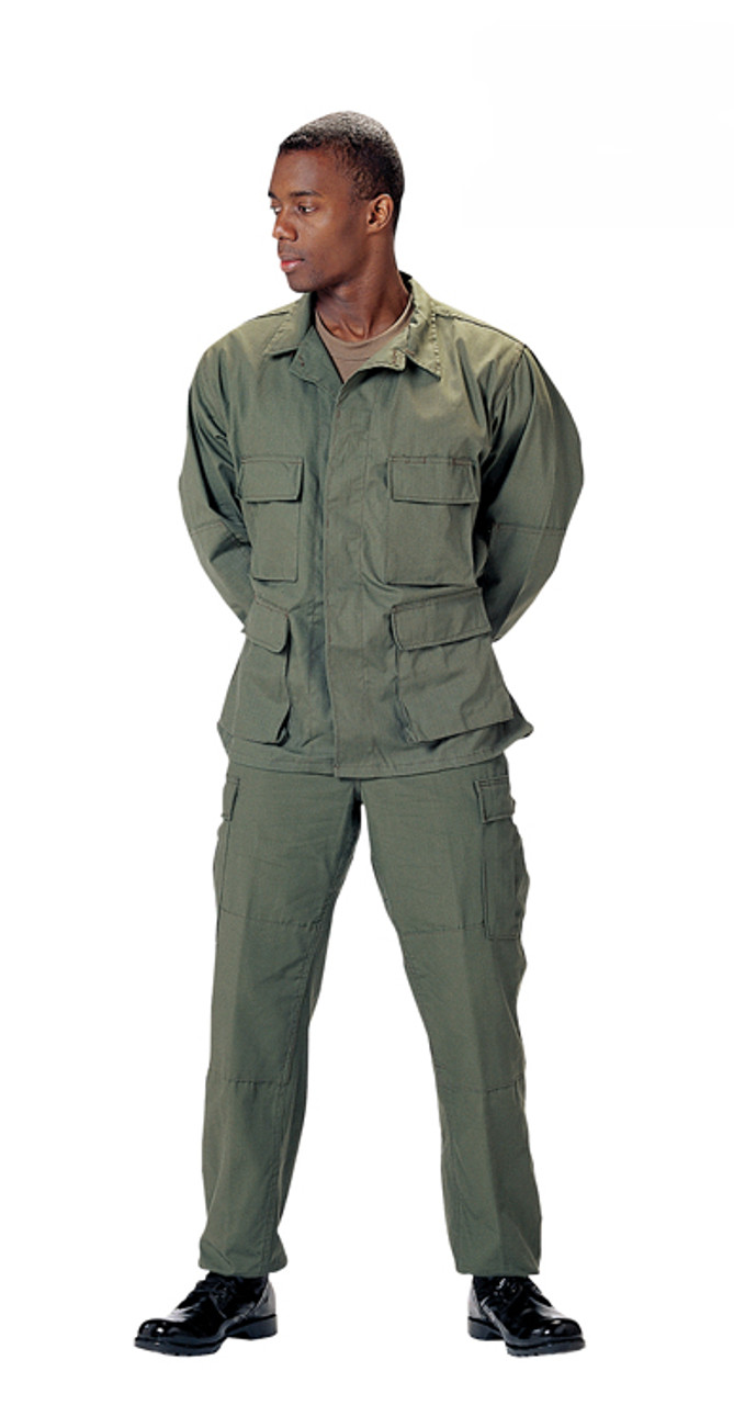 Olive Drab Ripstop Cotton BDU Fatigue Pants