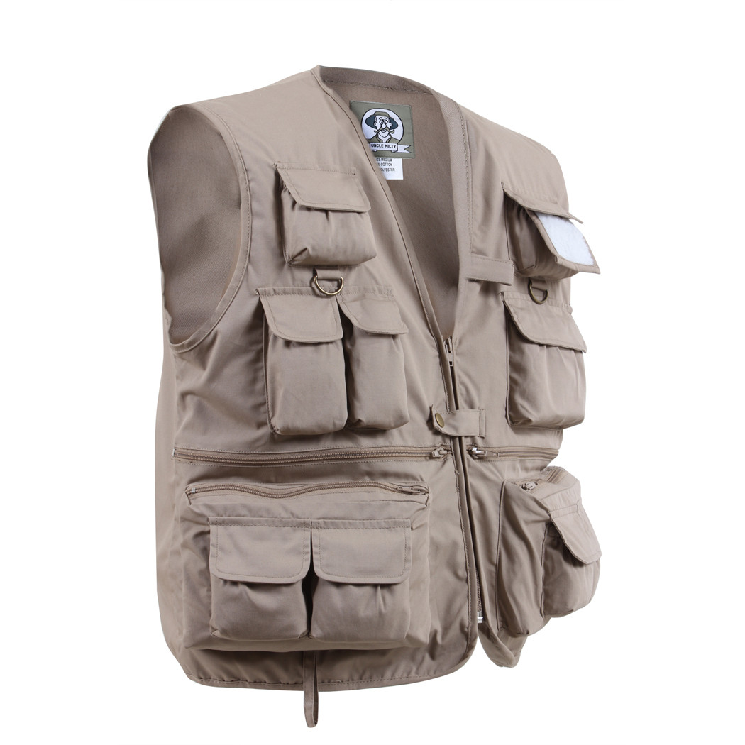 Shop Khaki Safari Camp Vest - Fatigues Army Navy Outdoor Gear