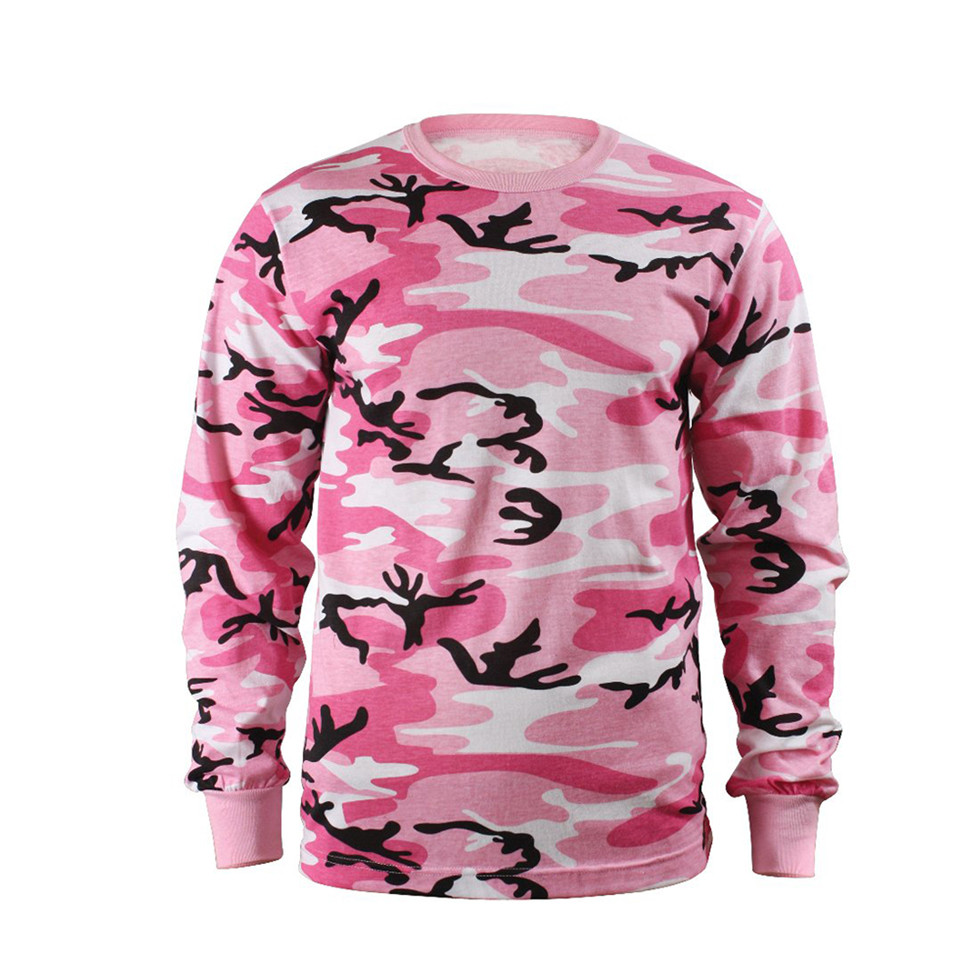 Shop Pink Camo Long Sleeve T Shirts 