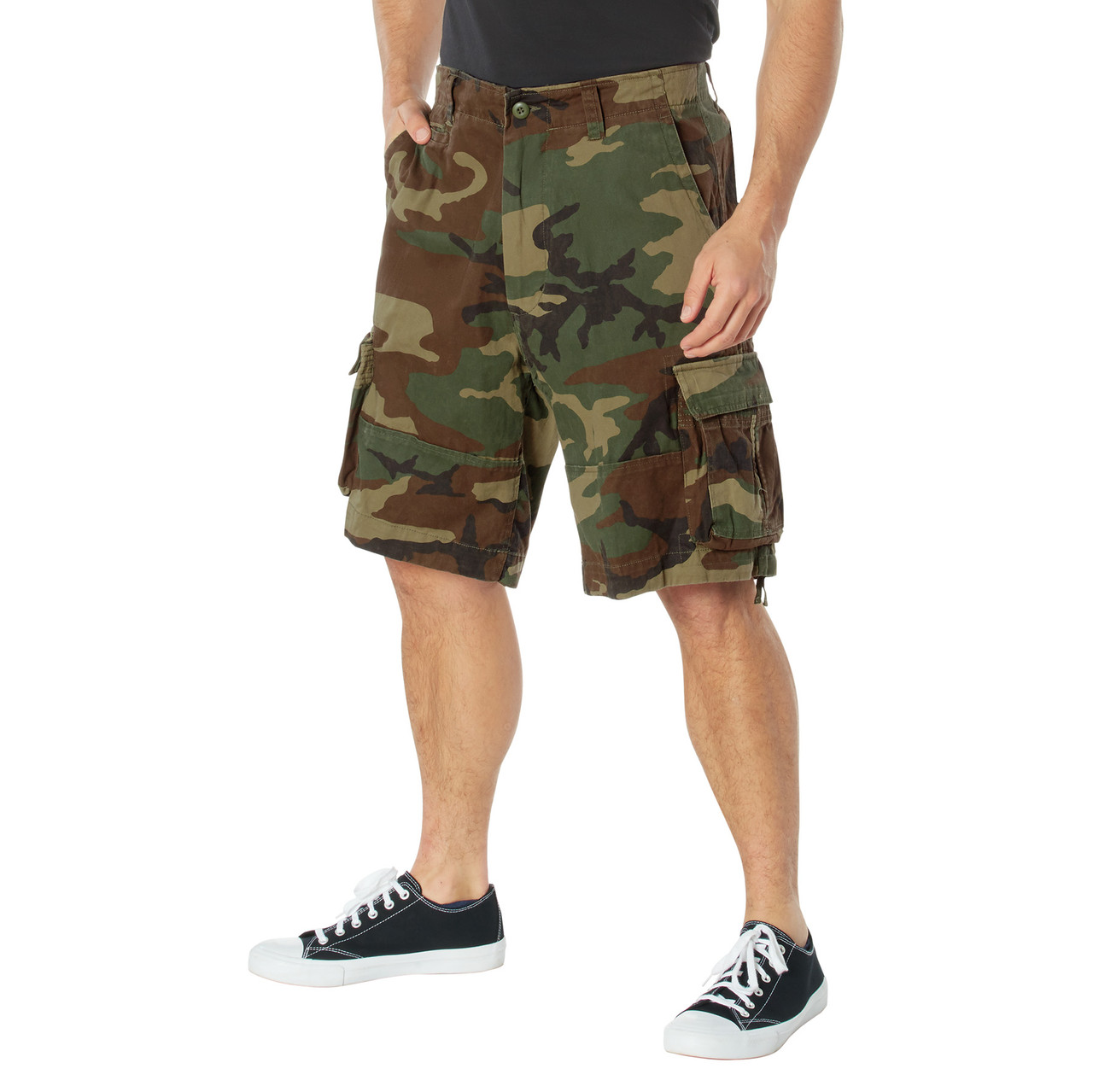 Shop Vintage Woodland Camo Infantry Shorts - Fatigues Army Navy Gear