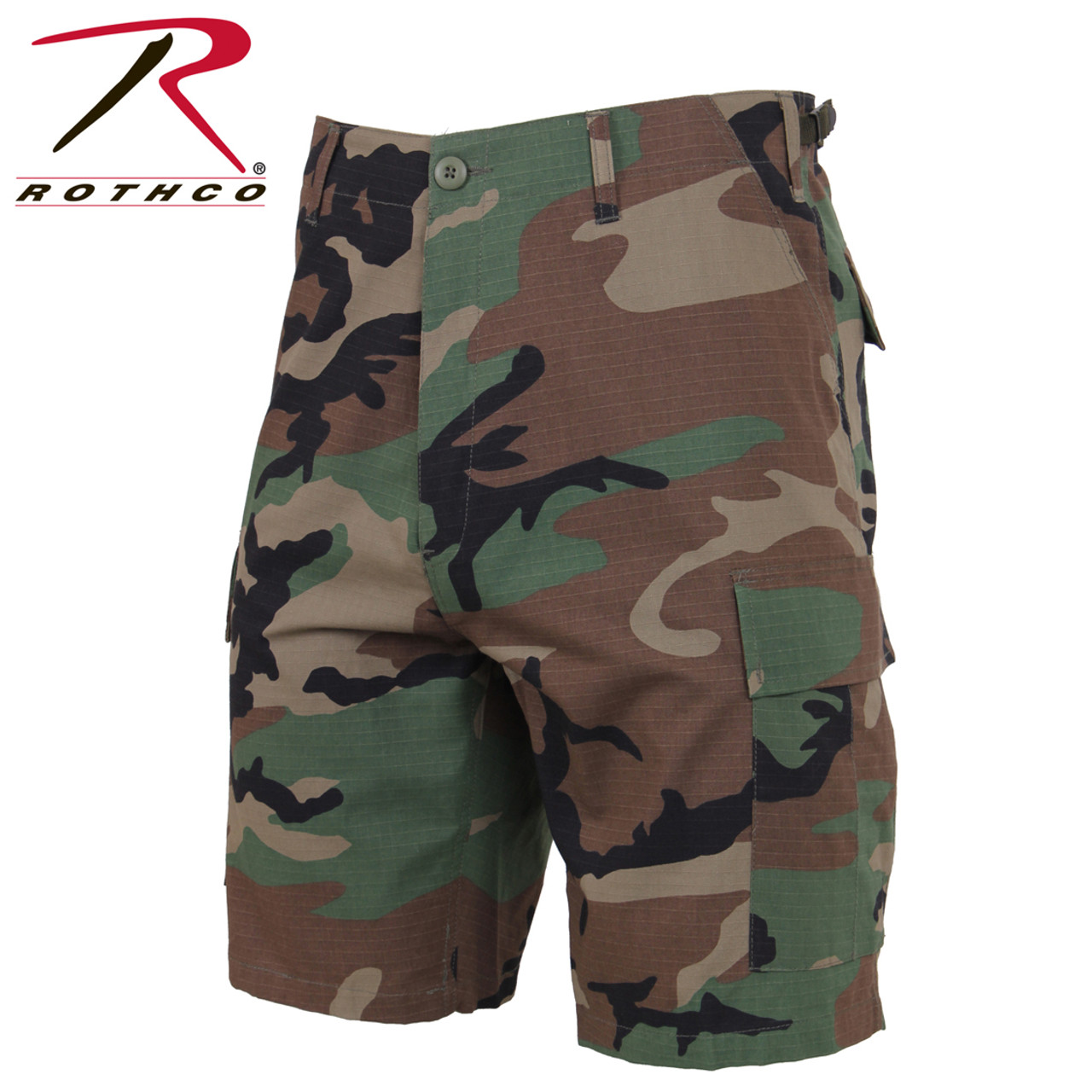 Shop Woodland Camo Ripstop BDU Shorts - Fatigues Army Navy Gear