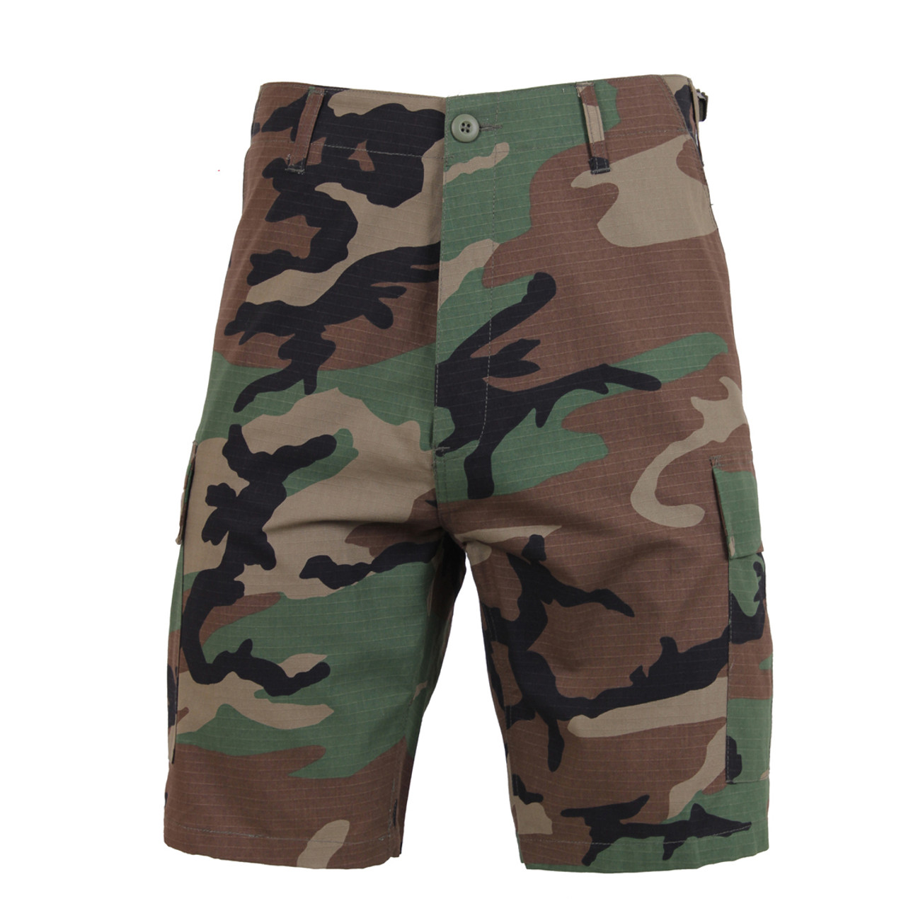 Woodland Camo BDU Shorts - Ripstop Cotton