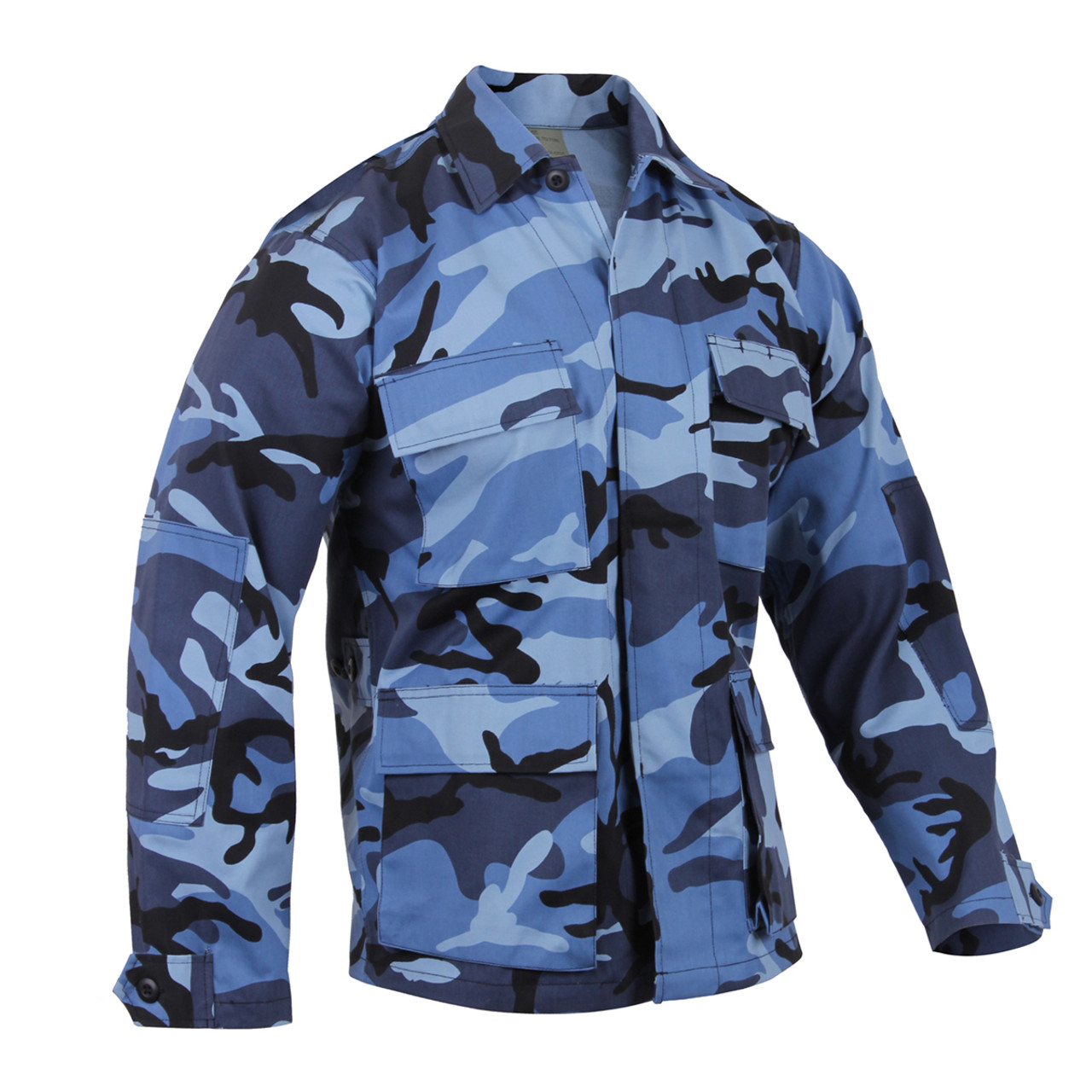 Sky Blue Camo Color BDU Fatigue Jacket